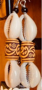 Decorative Cowrie Shell Hanging Earrings